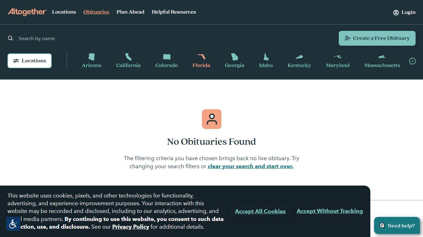 Find Obituaries in Florida